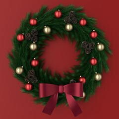 크리스마스 리스 장식 소품 Christmas Wreath Decoration Props