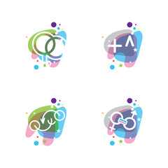 Gender equality symbol icon vector illustration