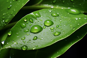 leaf with drops