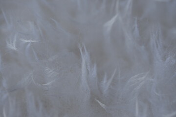 Texture of artificial white fur as a background.