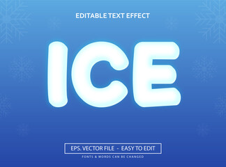 Modern 3D ice text effect