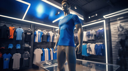 Mannequin in a sportswear store