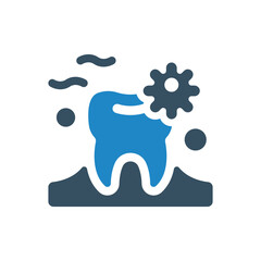 dental germ icon vector illustration