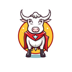 Cow superhero cartoon, Illustration, Cartoon PNG