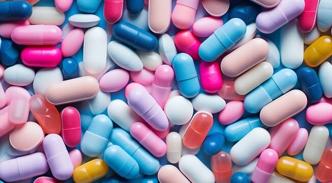 colorful pills background, colored drugs background, pills and drug wallpaper, drugs banner, colored vitemines on abstract background, vitamins and drugs wallpaper