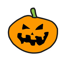 Halloween with cute and spooky characters and stuff