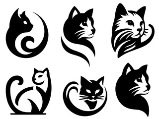 Cat Logo Concept vector Illustration a Group of pack