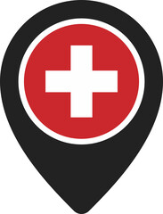 Obraz premium Country Flag Location Icon