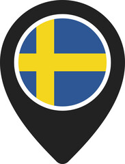 Fototapeta premium Country Flag Location Icon