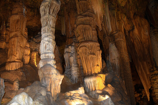 Stalactites and Stalagmites, Luray Caverns, Virginia