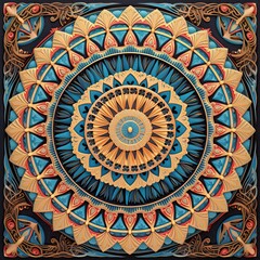 Colorful Mandala, Generative AI Illustration