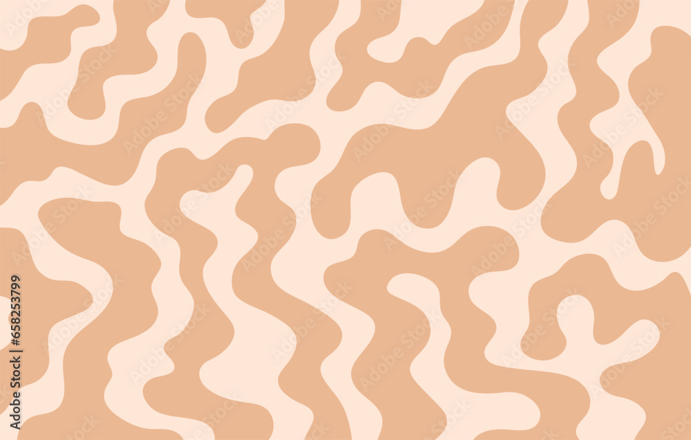 Poster abstract horizontal monochrome background with waves. trendy vector illustration in style retro 60s,