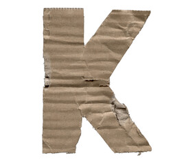 Damaged Cardboard PNG Alphabet