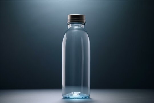 Simple bottle with space for text. Water container. Generative AI