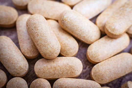 Vitamin Pills close-up