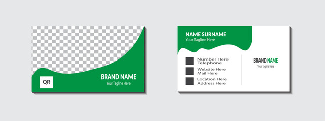 Double sided business card design. Modern business card design.
