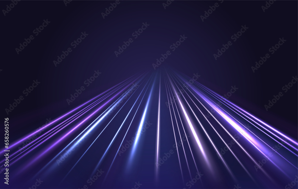 Wall mural neon rays vector abstract background. futuristic technological style. abstract background with speed