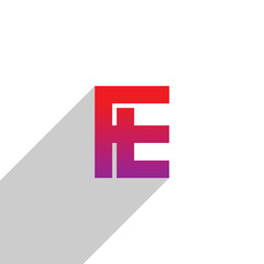 Obraz premium LETTER FE ICON LOGO TEMPLATE VECTOR