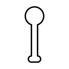 measuring spoon kitchen utensil icon in line style