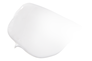A smear of cream on a blank background. PNG