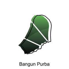 Map City of Bangun Purba Logo Vector Design. Abstract, designs concept, logos, logotype element for template.