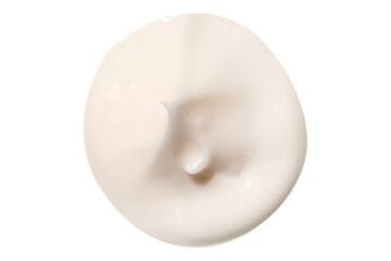 A smear of cream on a blank background. PNG