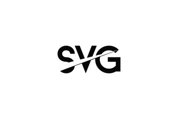 Monogram Letter SVG Modern Initial Logo Design ,SVG linked circle uppercase monogram logo