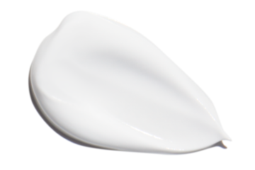 A smear of cream on a blank background. PNG