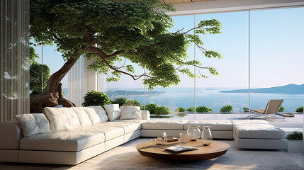 Fototapeta premium Home interior design, modern living room