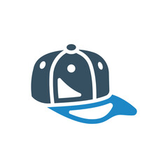 baseball hat, cap icon vector illustration