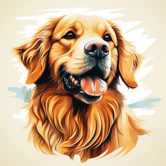 A Happy and Fashionable Puppy, Perfect for Pet-Friendly Art, Dog Grooming, or Dog Lovers &ndash; A Cute Hand-Drawn Pet in Black and White