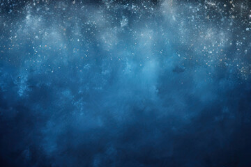 Abstract watercolor blue winter paint background texture.