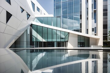 Obraz premium Architectural Harmony A Minimalist Perspective - Generative AI Edition