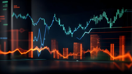 Naklejka premium Bitcoin and cryptocurrency concept on digital graphic background