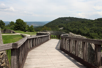 Fototapeta na wymiar Entrance to the ruin castle of Visegrad, Hungary.