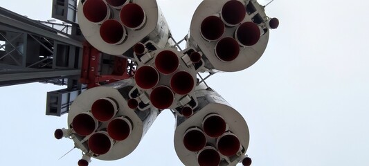 Under a space rocket