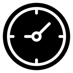 Clock flat icon vector illustration 