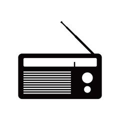 radio icon design. sound media sign and symbol.