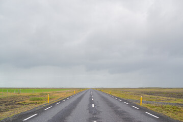clouds over the road