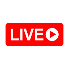 Live Stream sign icon on white background.