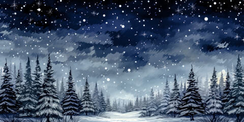 Fototapeta premium In the Christmas season a winter landscape sets an Advent mood embracing joy and wonder at the Christmas market wallpaper Background Card Digital Art