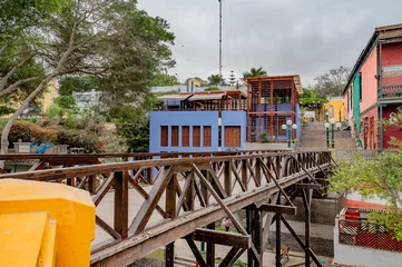 Fotobehang Brug der Zuchten The Bridge of Sighs in Barranco, Lima, Peru.