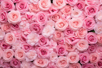Pink roses background - Powered by Adobe