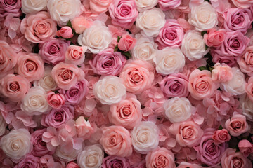 Pink roses background