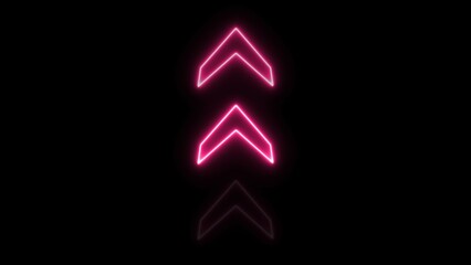 abstract glowing neon arrow illustration 4k 