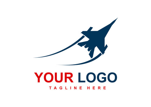 Fighter plane logo vector