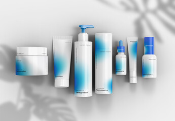 3d Cosmetic Products Packaging Mockup Set