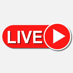 Live Stream sign icon on  gray background.