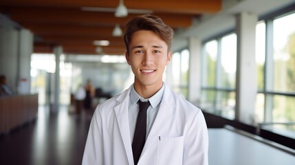 Pre - Medical Education: Portrait of a committed medical student, biology, chemistry or pre - medical education.