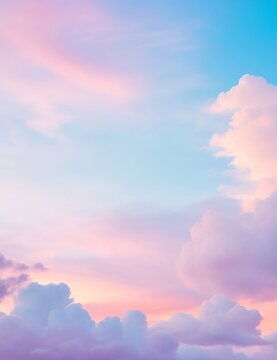 Beautiful Morning Cloudy Sky in Pastels